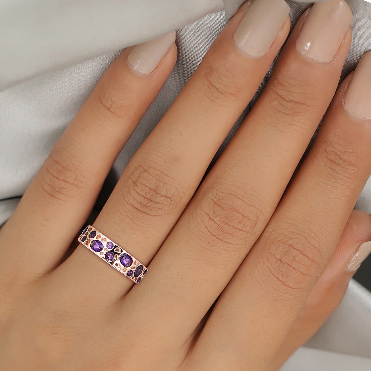 RACHEL GALLEY Amethyst Ring in 18K Rose Gold Vermeil Sterling Silver 1.83 Ct. 3887734 3