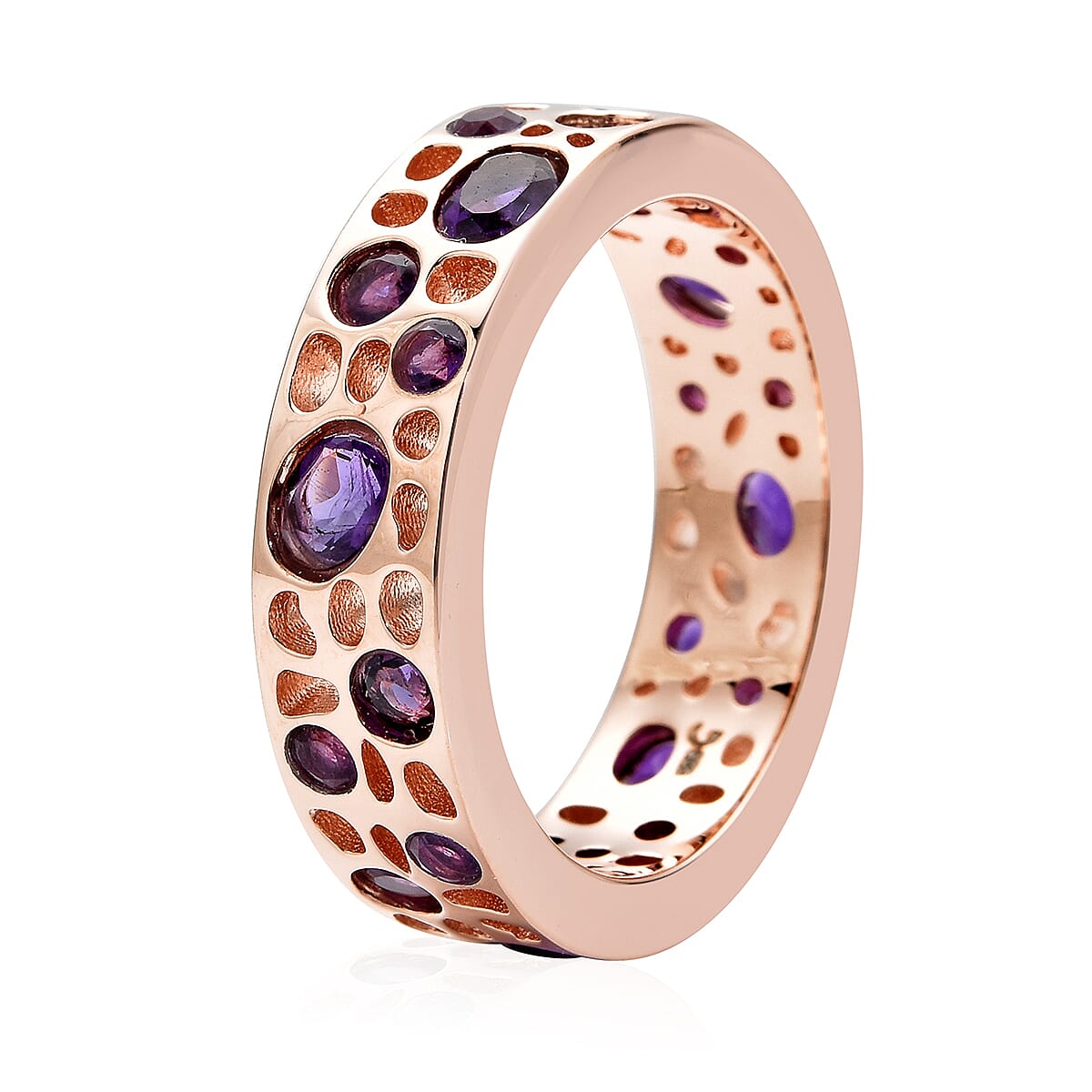 RACHEL GALLEY Amethyst Ring in 18K Rose Gold Vermeil Sterling Silver 1.83 Ct. 3887734 4