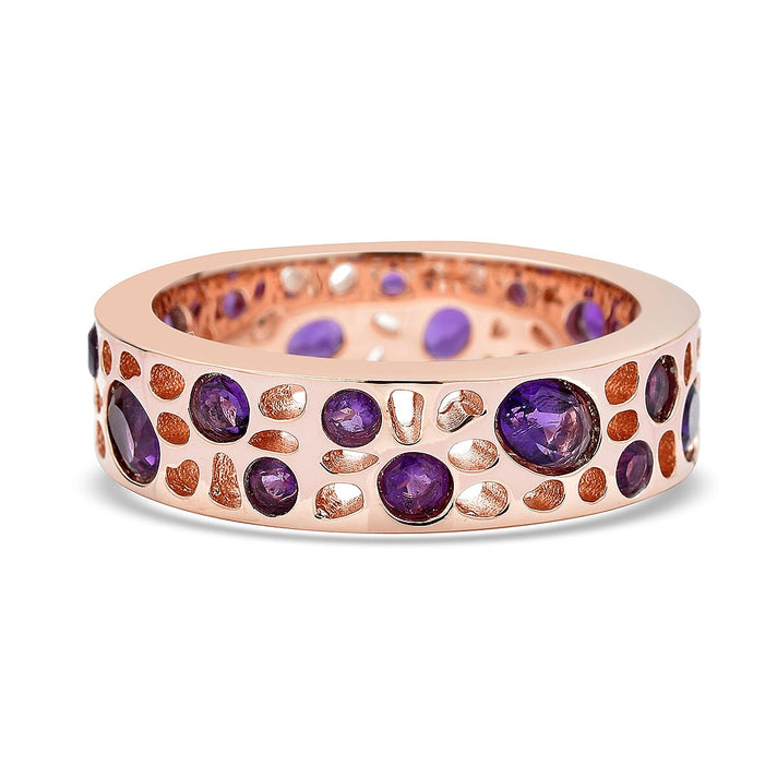 RACHEL GALLEY Amethyst Ring in 18K Rose Gold Vermeil Sterling Silver 2.36 Ct. 3887736 2