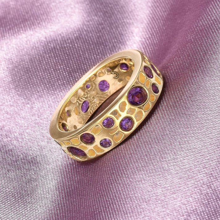 RACHEL GALLEY Amethyst Ring in 18K Yellow Gold Vermeil Sterling Silver 1.70 Ct. 3887716 2