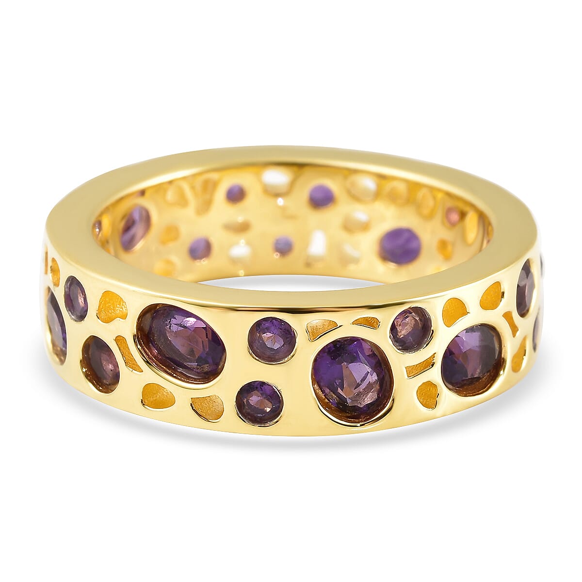 RACHEL GALLEY Amethyst Ring in 18K Yellow Gold Vermeil Sterling Silver 1.70 Ct. 3887720 0