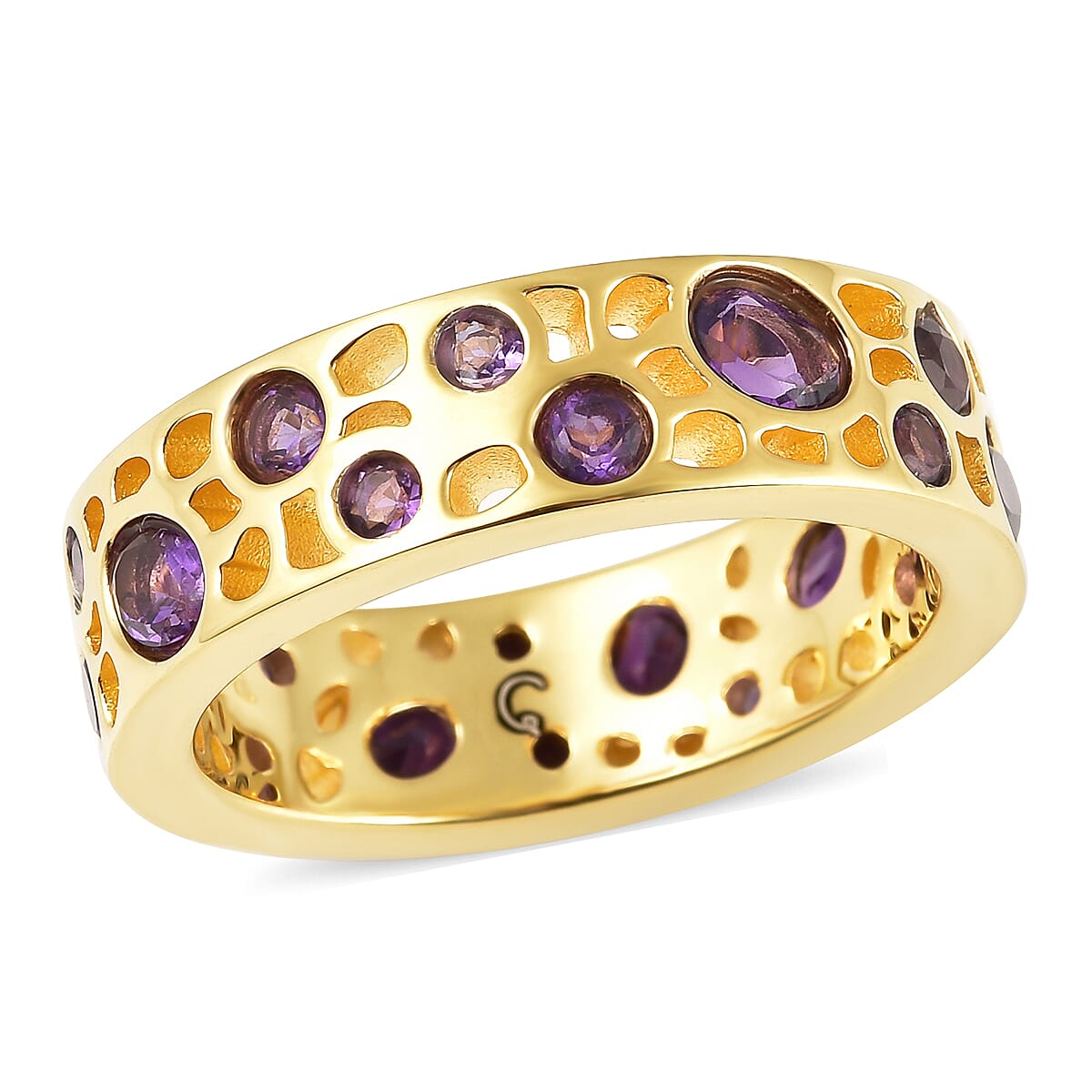 RACHEL GALLEY Amethyst Ring in 18K Yellow Gold Vermeil Sterling Silver 1.70 Ct. 3887720 4
