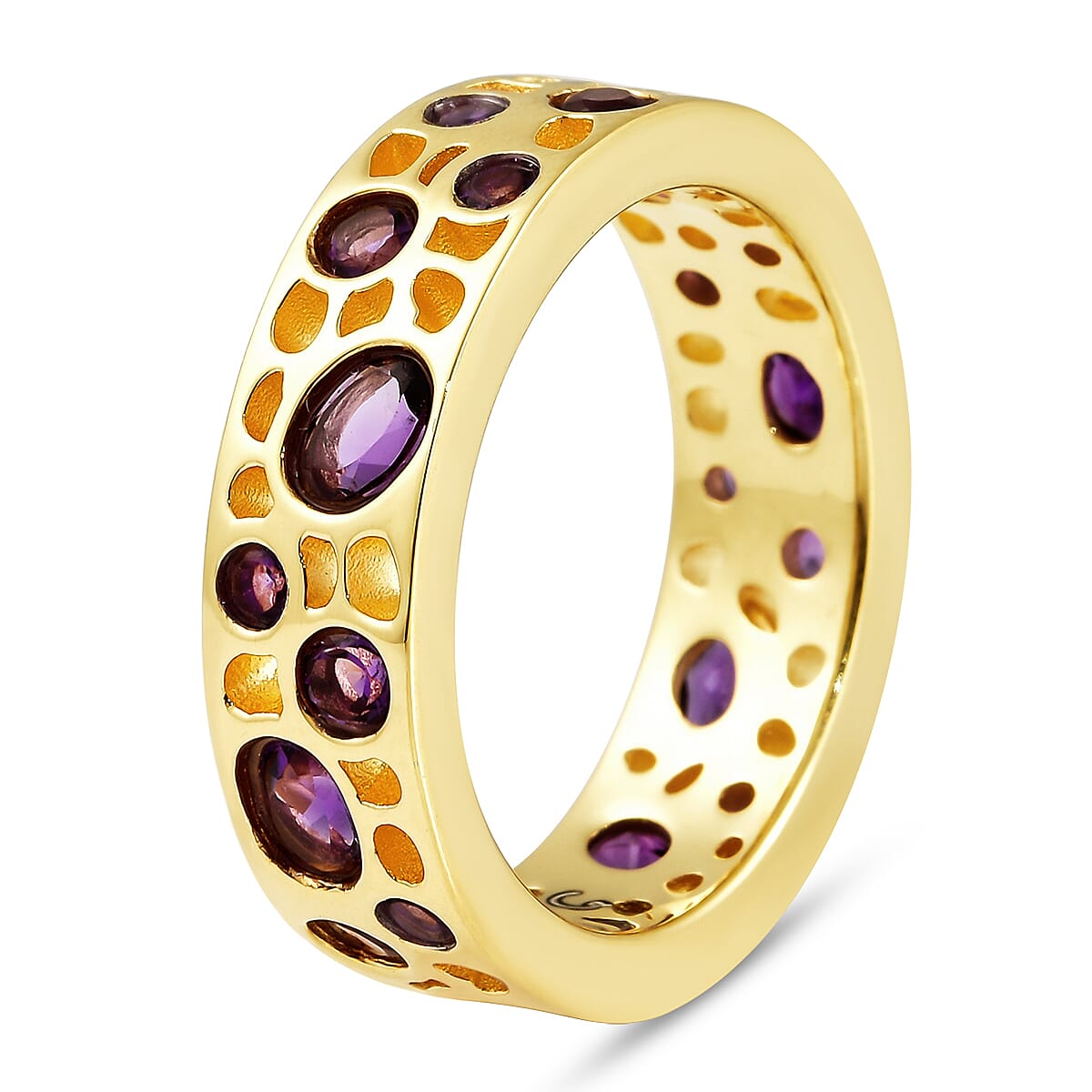 RACHEL GALLEY Amethyst Ring in 18K Yellow Gold Vermeil Sterling Silver 1.70 Ct. 3887720 5
