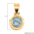 RACHEL GALLEY Aquamarine Pendant in Vermeil Yellow Gold Overlay Sterling Silver