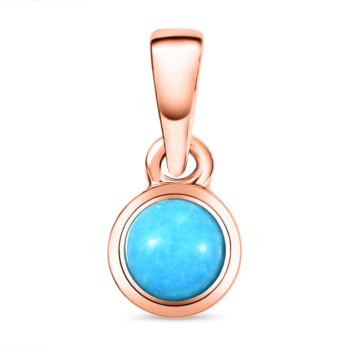 RACHEL GALLEY Arizona Sleeping Beauty Turquoise Pendant in Vermeil Rose Gold Plated Sterling Silver 8847784 1