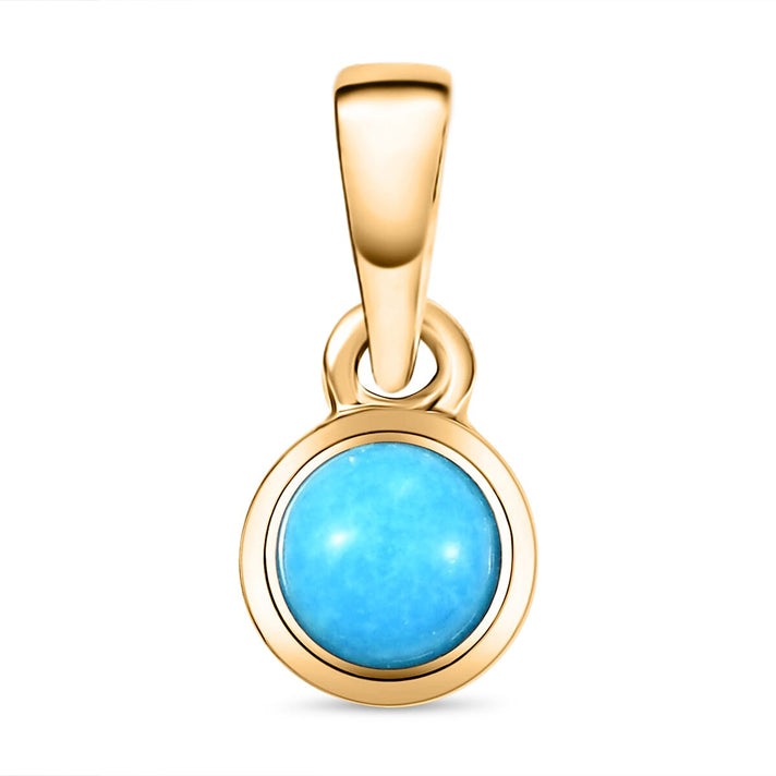 RACHEL GALLEY Arizona Sleeping Beauty Turquoise Pendant in Vermeil Yellow Gold Overlay Sterling Silver 8847694 1