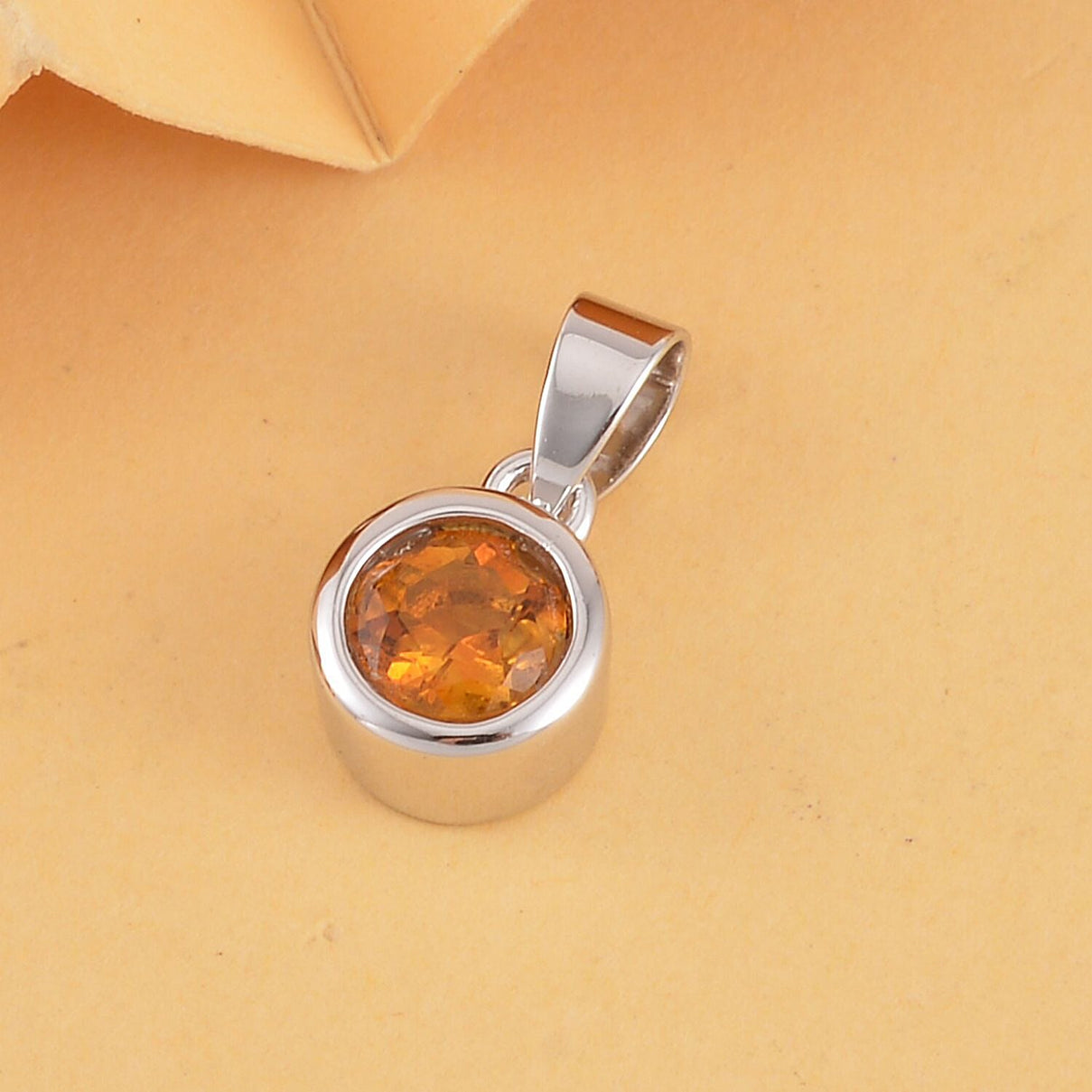 RACHEL GALLEY Citrine Pendant in Platinum Overlay Sterling Silver 8847769 2
