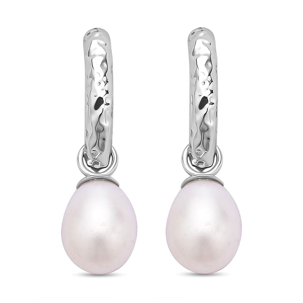 Fresh Water Pearl Drop Earrings in Sterling Silver