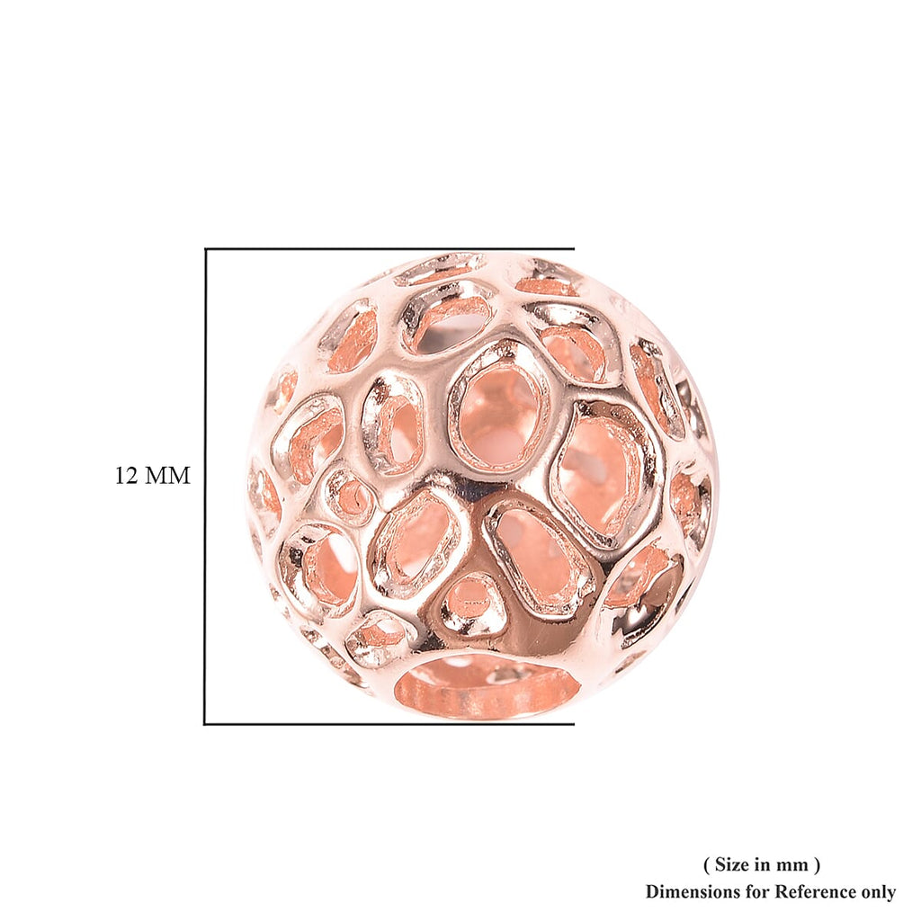 RACHEL GALLEY Rose Gold Overlay Sterling Silver Globe Charm or Pendant