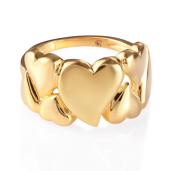 RACHEL GALLEY Heart Ring in Yellow Gold Plated Sterling Silver 3866966 1