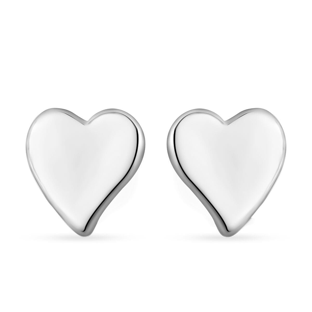 RACHEL GALLEY Heart Stud Earrings in Rhodium Plated Sterling Silver 3853792 0