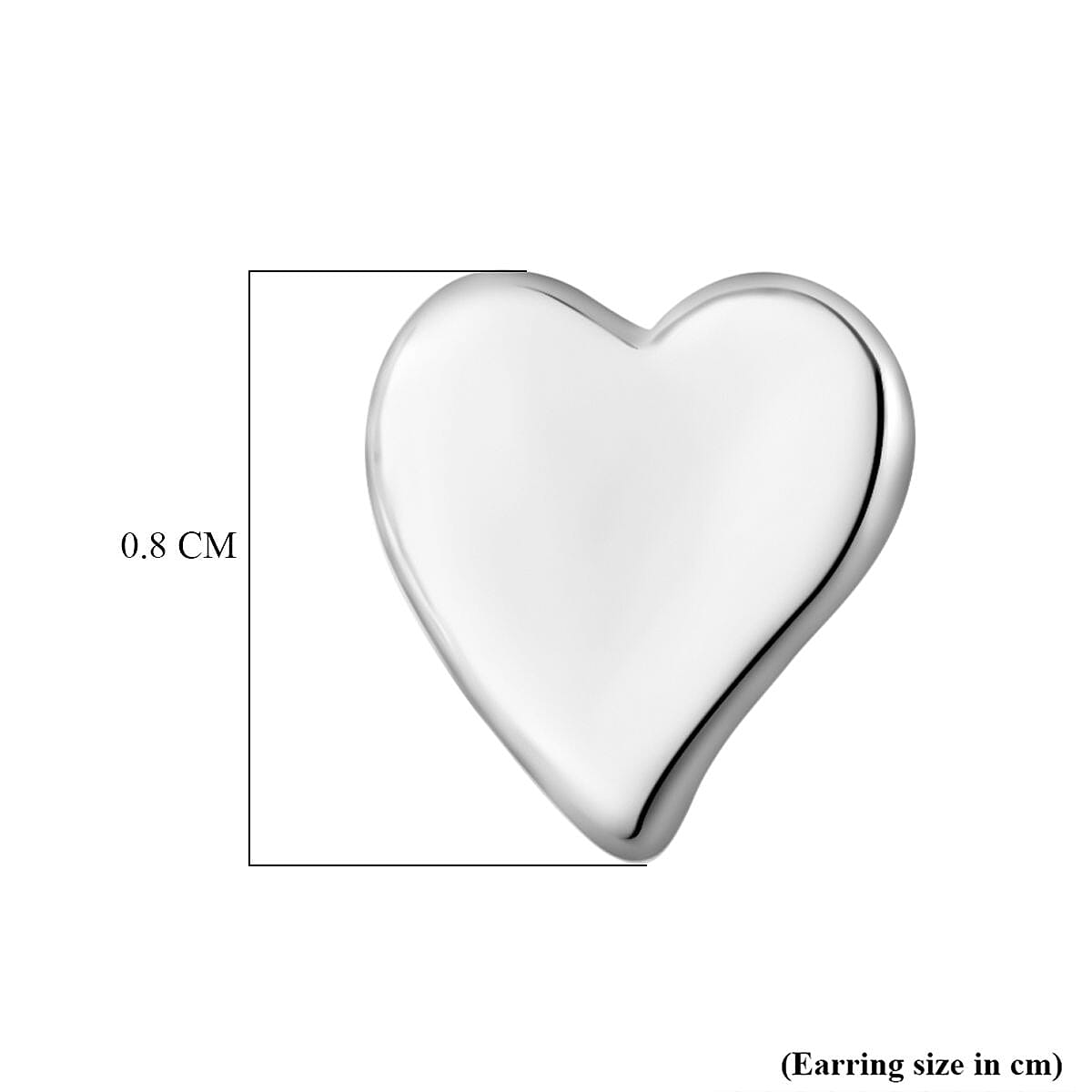 RACHEL GALLEY Heart Stud Earrings in Rhodium Plated Sterling Silver 3853792 5