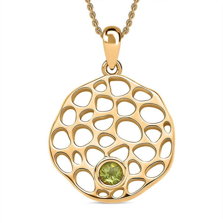 RACHEL GALLEY - Amethyst Pendant with Chain (Size - 18/22/24 Inch) in Vermeil Yellow Gold Overlay Sterling Silver Wt. 9.80 Gms 4120951 1
