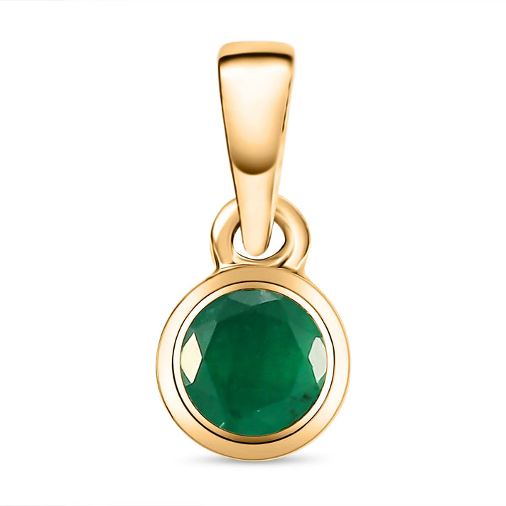 RACHEL GALLEY Kagem Zambian Emerald Pendant in Vermeil Yellow Gold Overlay Sterling Silver 8847606 1