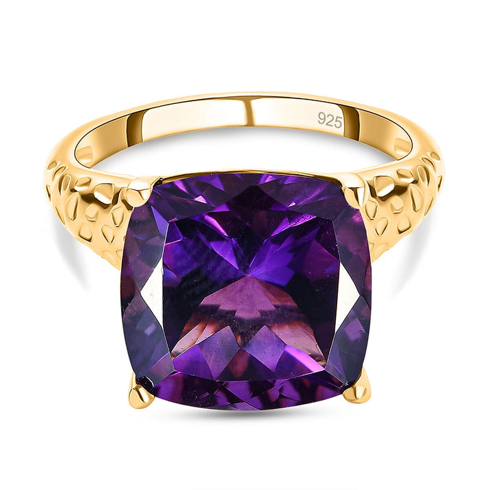 RACHEL GALLEY Lusaka Amethyst Solitaire Ring in Vermeil Yellow Gold Overlay Sterling Silver 6.89 Ct. 8858321 1