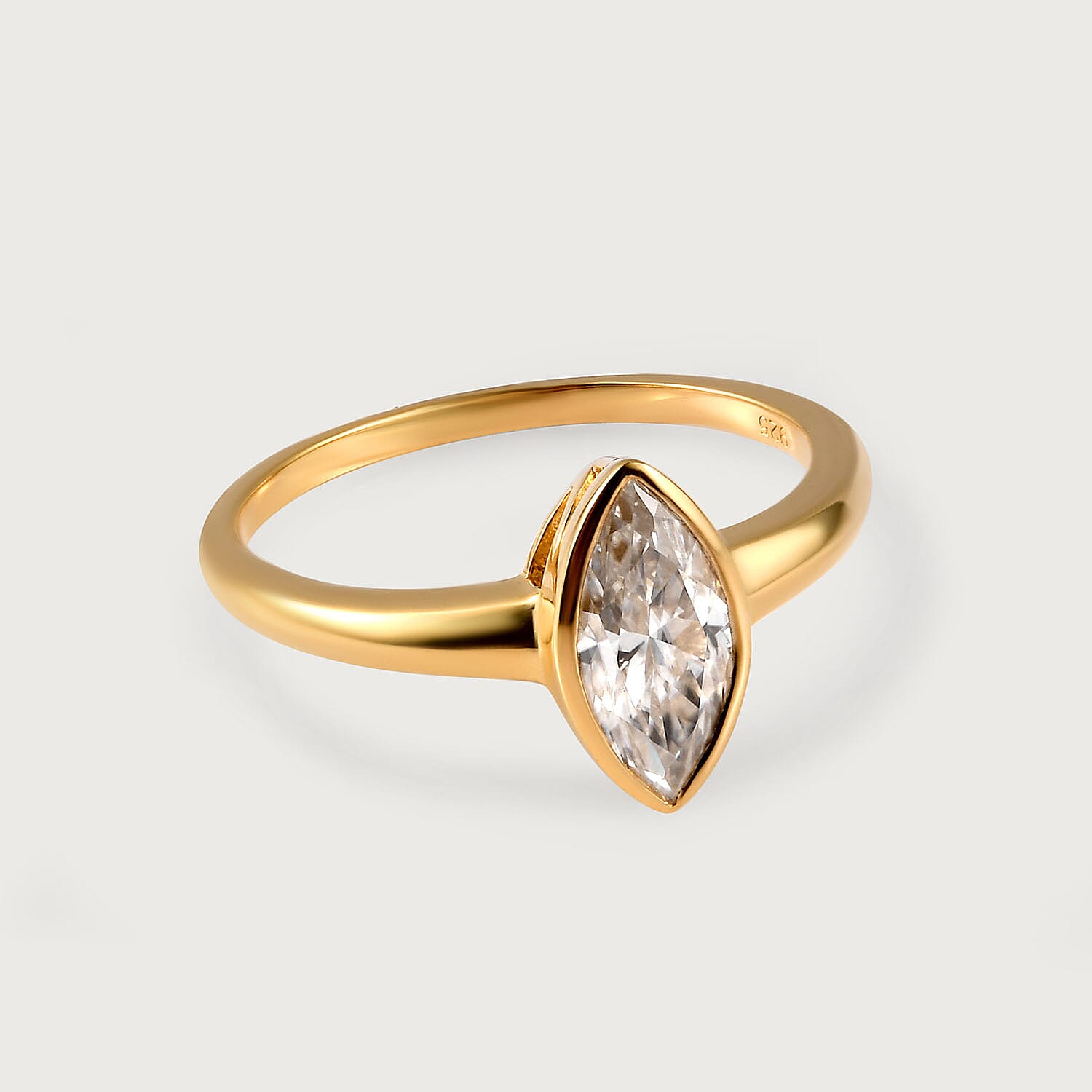 RACHEL GALLEY Moissanite Ring in 18k Vermeil Yellow Gold Overlay Sterling Silver 1.70 Ct. 3890676 0