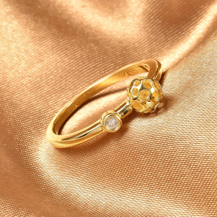 RACHEL GALLEY Natural Cambodian Zircon Ring in Yellow Overlay Sterling Silver 3860716 2