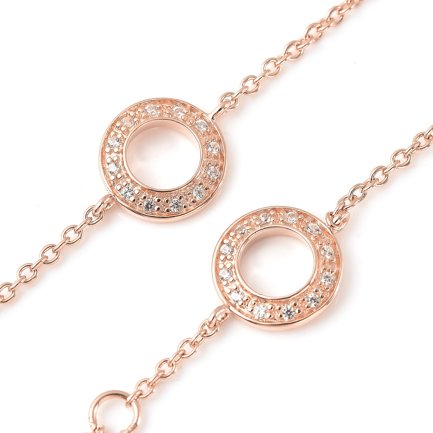 RACHEL GALLEY Natural Cambodian Zircon Station Necklace (Size - 18/24/30) with Lobster Clasp in 18K Vermeil Rose Gold Plated Sterling Silver 3881711 5