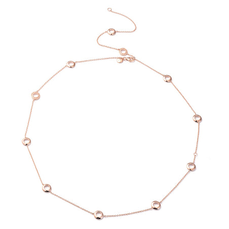 RACHEL GALLEY Natural Cambodian Zircon Station Necklace (Size - 18/24/30) with Lobster Clasp in 18K Vermeil Rose Gold Plated Sterling Silver 3881711 1