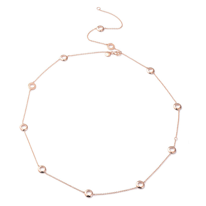 RACHEL GALLEY Natural Cambodian Zircon Station Necklace (Size - 18/24/30) with Lobster Clasp in 18K Vermeil Rose Gold Plated Sterling Silver 3881711 1