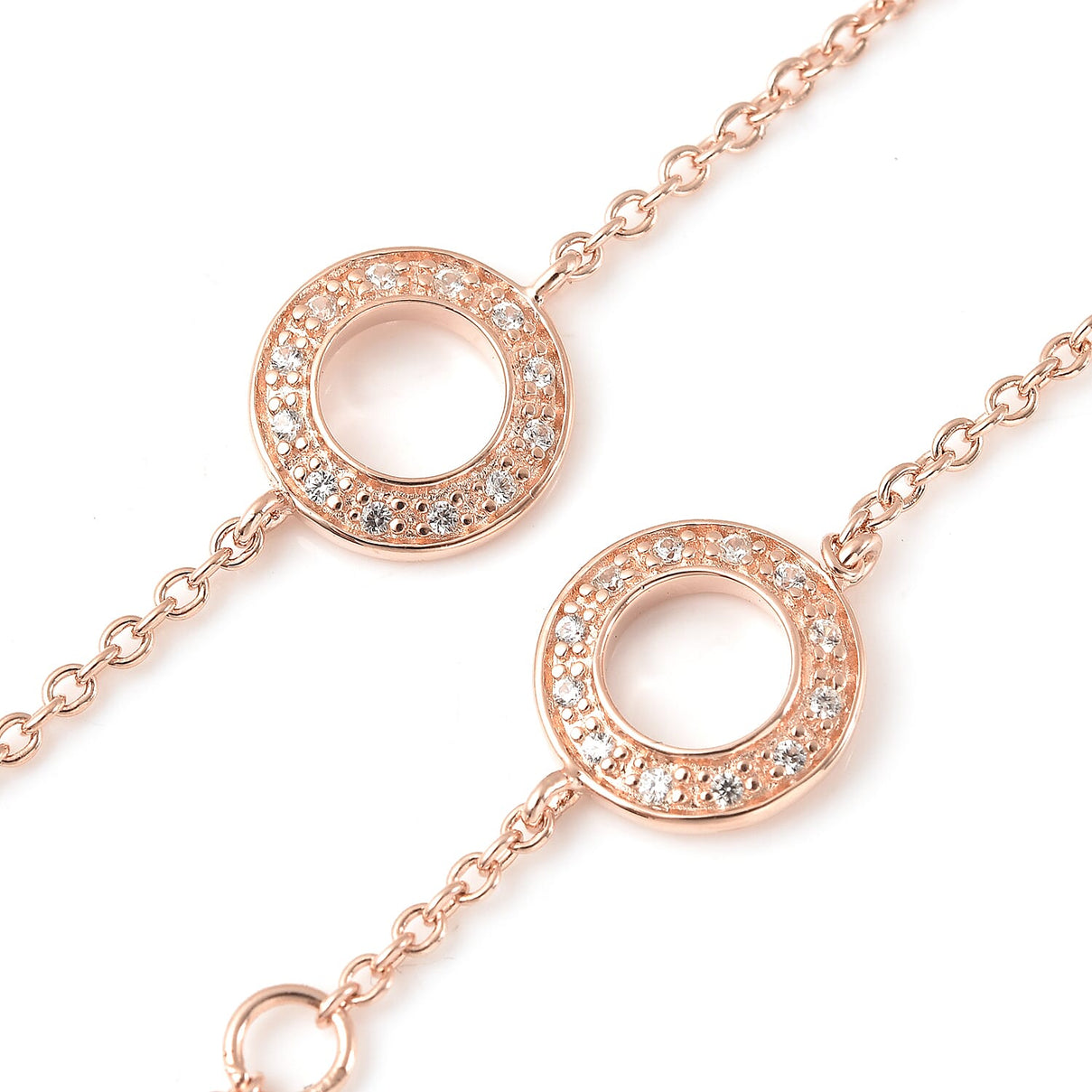 RACHEL GALLEY Natural Cambodian Zircon Station Necklace (Size - 18/24/30) with Lobster Clasp in 18K Vermeil Rose Gold Plated Sterling Silver 3881711 2