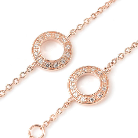 RACHEL GALLEY Natural Cambodian Zircon Station Necklace (Size - 18/24/30) with Lobster Clasp in 18K Vermeil Rose Gold Plated Sterling Silver 3881711 2