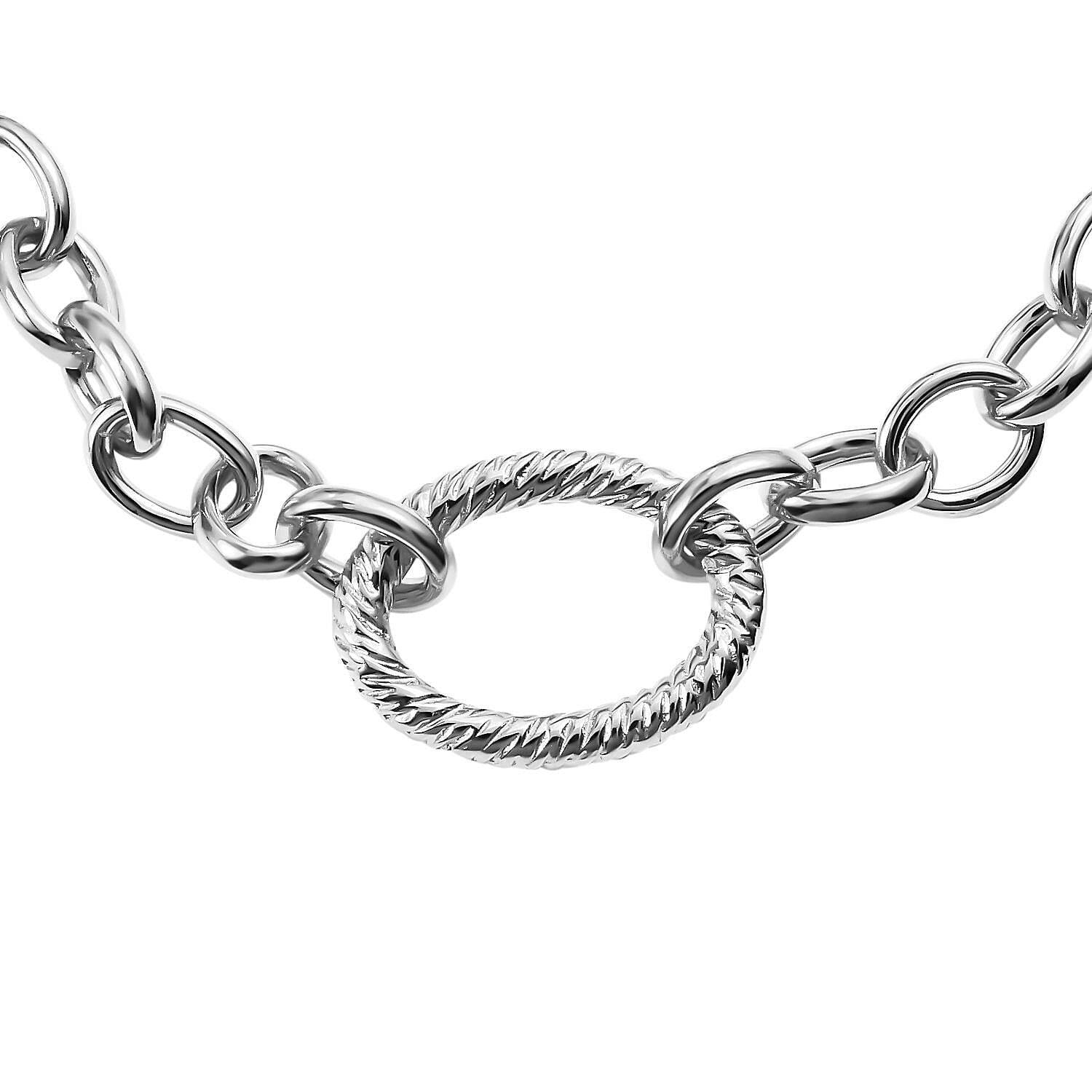 RACHEL GALLEY Ocean Collection- Rhodium Overlay Sterling Silver Bracelet (Size 8), Silver Wt 14.7 Gms 3230907 4