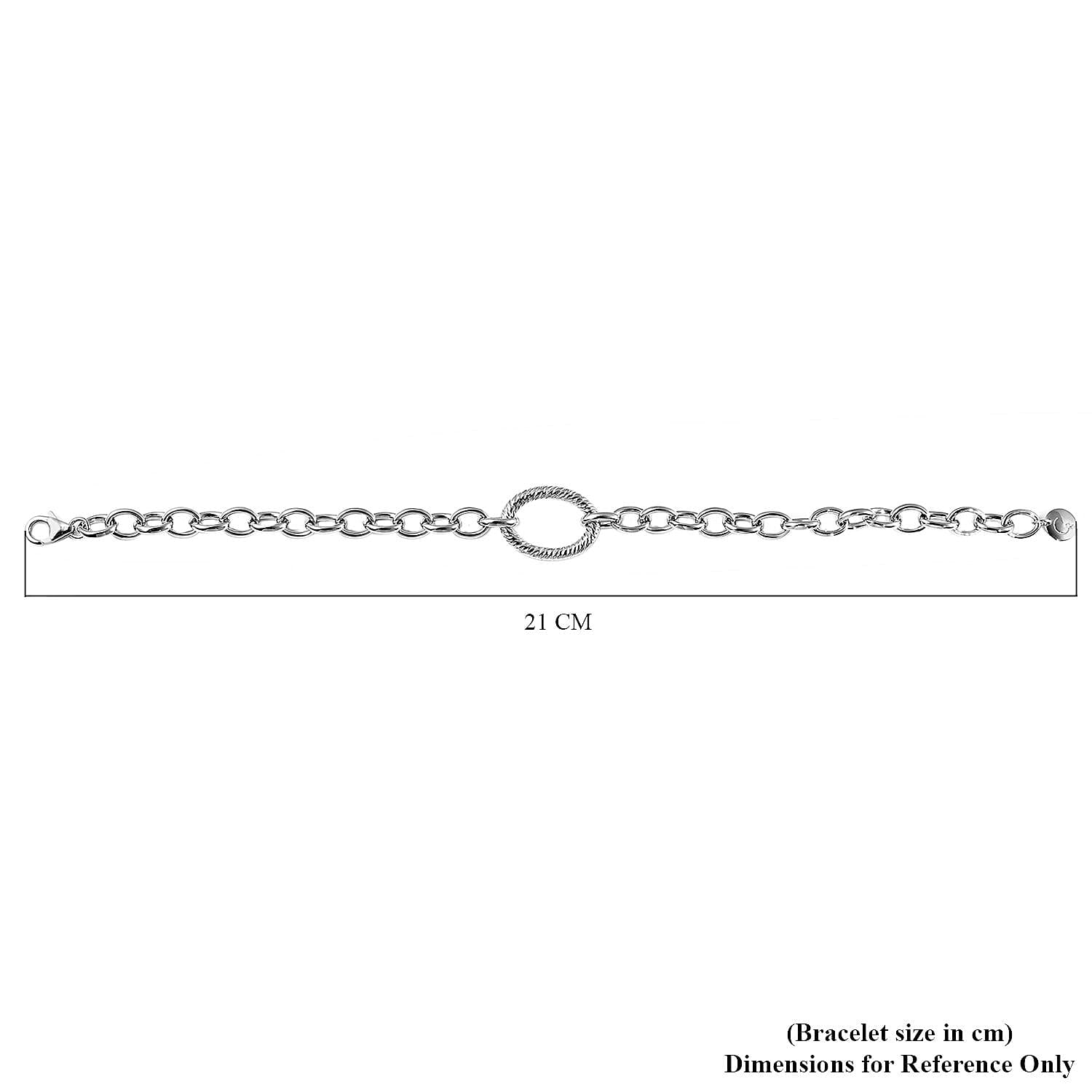 RACHEL GALLEY Ocean Collection- Rhodium Overlay Sterling Silver Bracelet (Size 8), Silver Wt 14.7 Gms 3230907 6