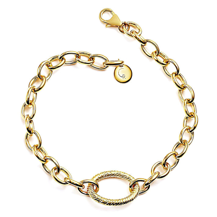 RACHEL GALLEY Ocean Collection- Yellow Gold Overlay Sterling Silver Bracelet (Size 8), Silver Wt 14.90 Gms 3861322 1