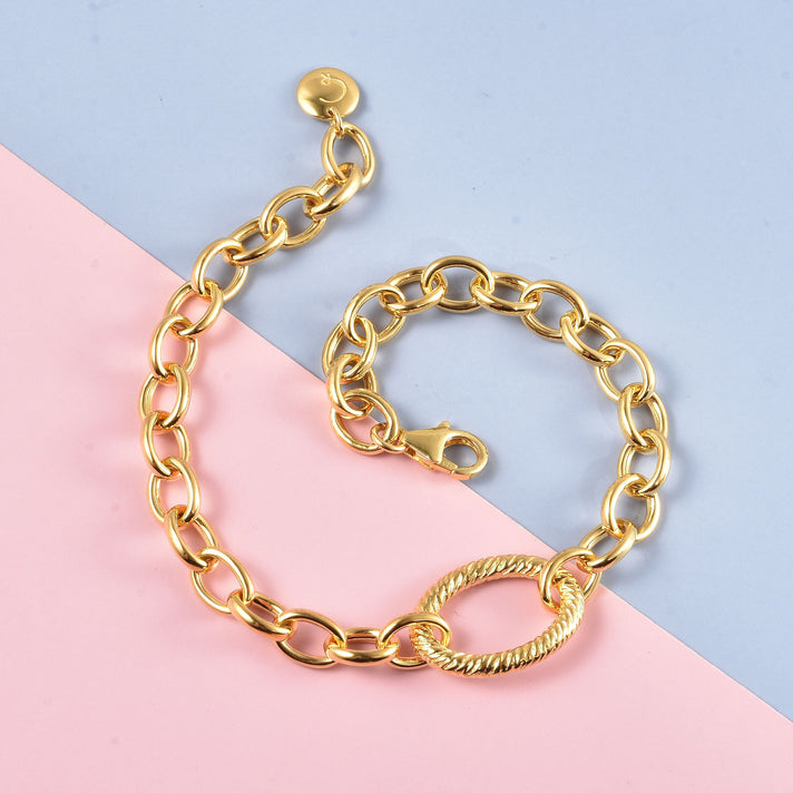 RACHEL GALLEY Ocean Collection- Yellow Gold Overlay Sterling Silver Bracelet (Size 8), Silver Wt 14.90 Gms 3861322 2