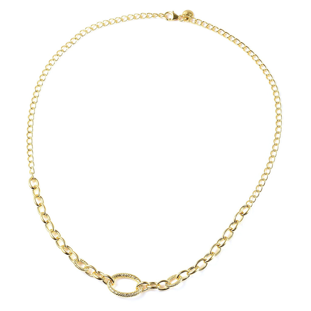 RACHEL GALLEY Ocean Collection- Yellow Gold Overlay Sterling Silver Necklace (Size 20), Silver Wt 20.43 Gms