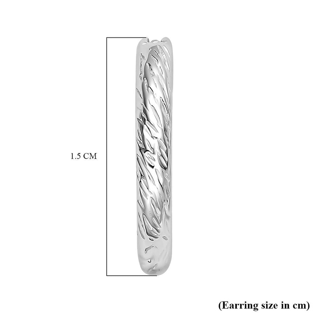 RACHEL GALLEY  Ocean Collection - Rhodium Overlay Sterling Silver Earrings (with Clasp) ,Silver Wt. 5.1 Gms