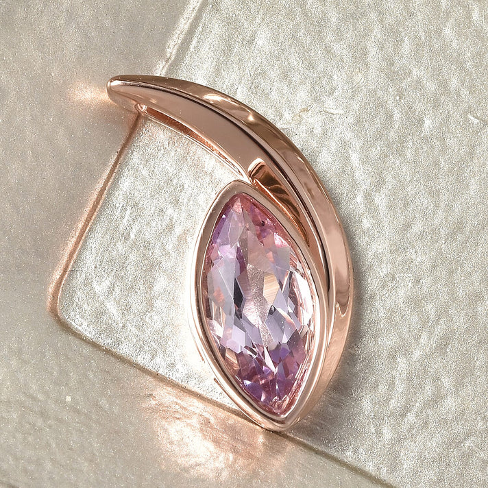 RACHEL GALLEY Pink Amethyst Pendant in 18K Rose Gold Overlay Silver 1.50 Ct. 3882010 2