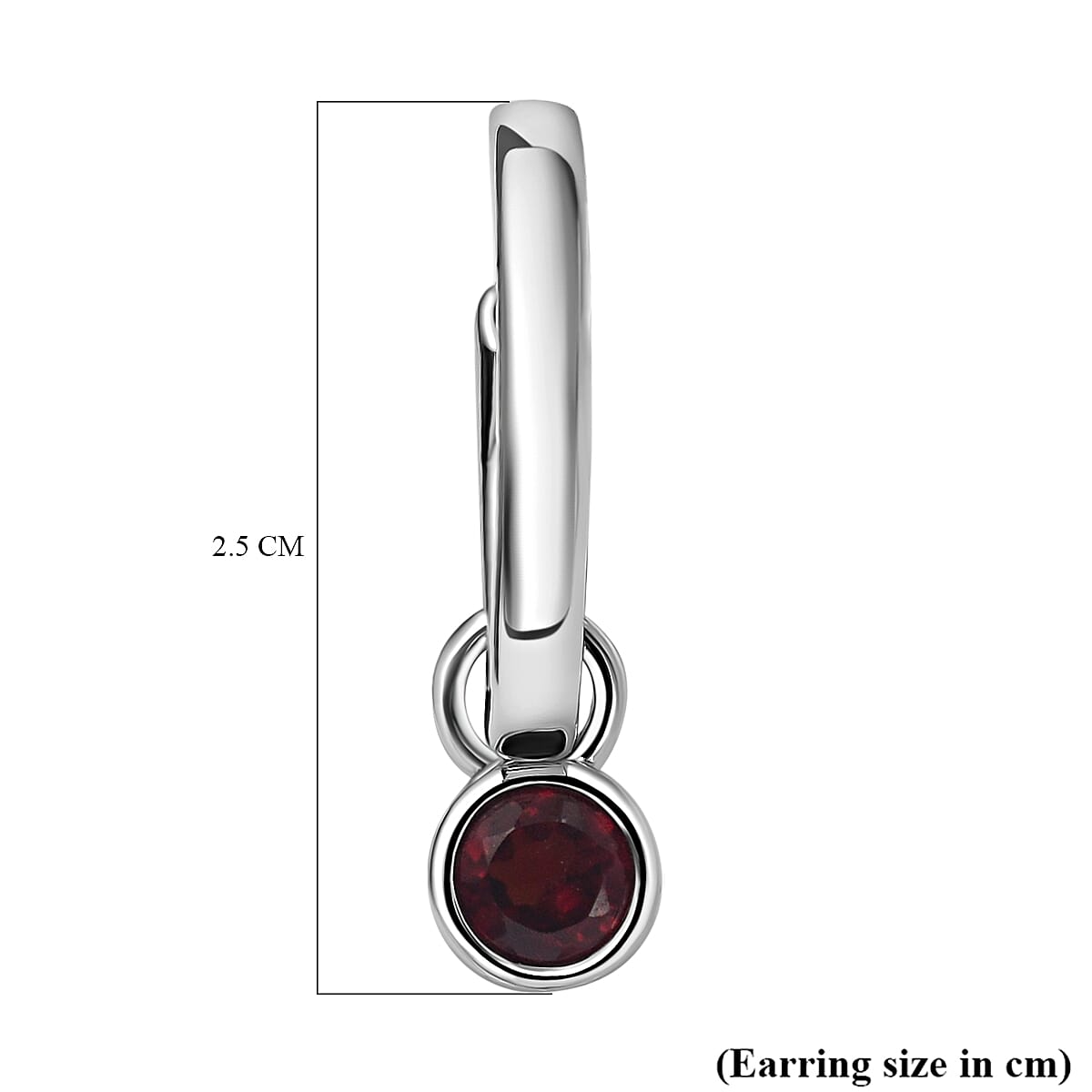 RACHEL GALLEY Red Garnet Earrings with Clasp in Rhodium Overlay Sterling Silver 3882032 4