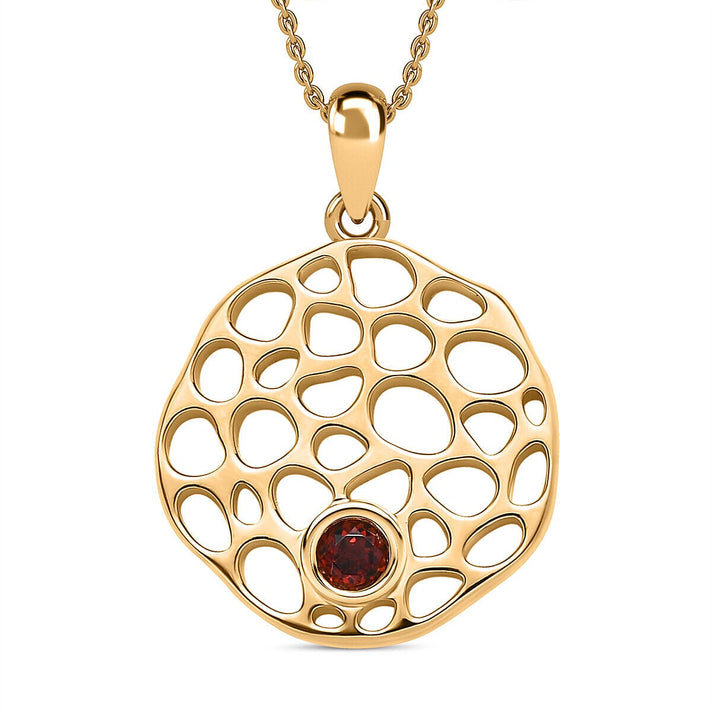 RACHEL GALLEY - Amethyst Pendant with Chain (Size - 18/22/24 Inch) in Vermeil Yellow Gold Overlay Sterling Silver Wt. 9.80 Gms 4120951 1