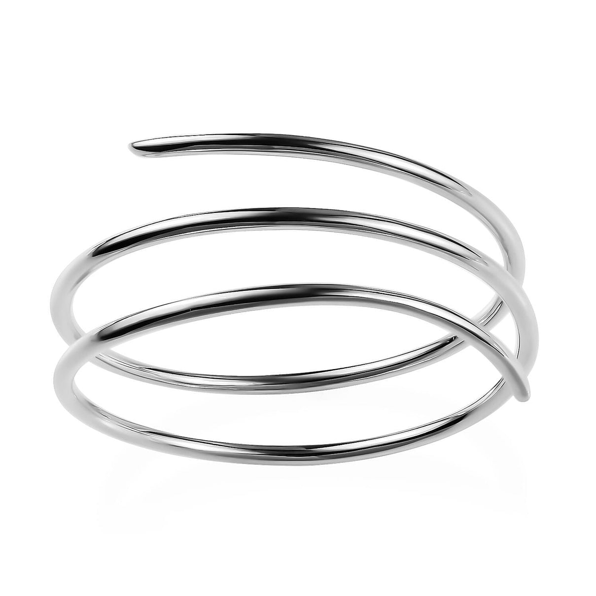 RACHEL GALLEY Rhodium Overlay Sterling Silver Bangle (Size 7.5), Silver wt. 36.26 Gms 3346165 3