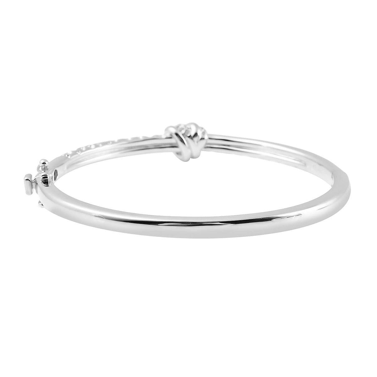 RACHEL GALLEY Rhodium Overlay Sterling Silver Bangle (Size 7.5), Silver Wt 28.38 Gms 3860727 6