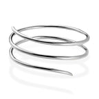 RACHEL GALLEY Rhodium Overlay Sterling Silver Bangle (Size 8.5), Silver wt. 40.99 Gms