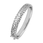 RACHEL GALLEY Rhodium Overlay Sterling Silver Bangle (Size 8), Silver wt. 55.58 Gms