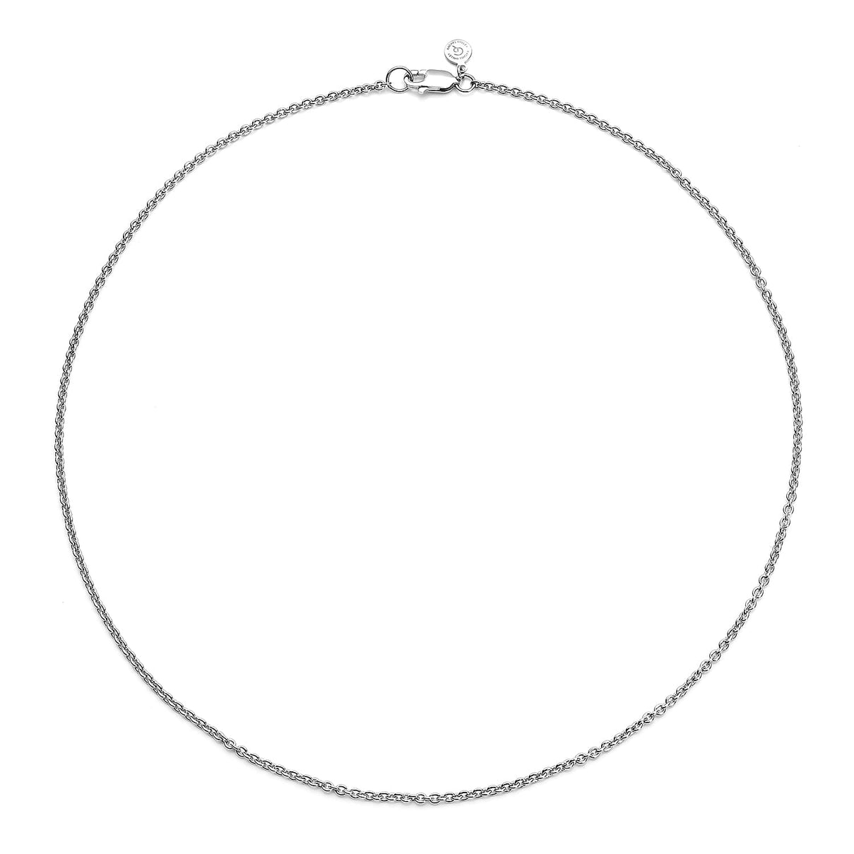 RACHEL GALLEY Rhodium Overlay Sterling Silver Cable Necklace with Lobster Clasp (Size - 16) 3886383 0