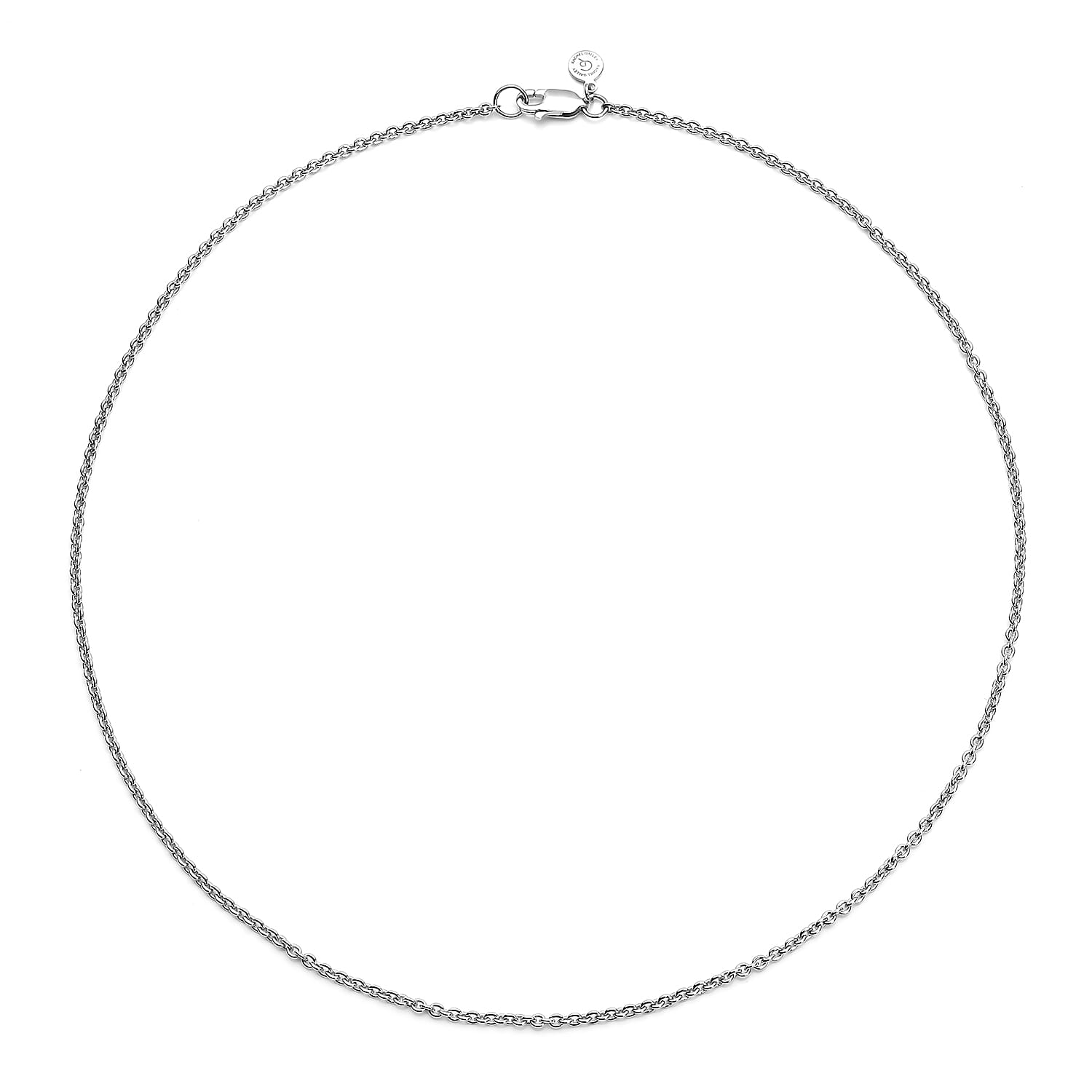 RACHEL GALLEY Rhodium Overlay Sterling Silver Cable Necklace with Lobster Clasp (Size - 16) 3886383 0