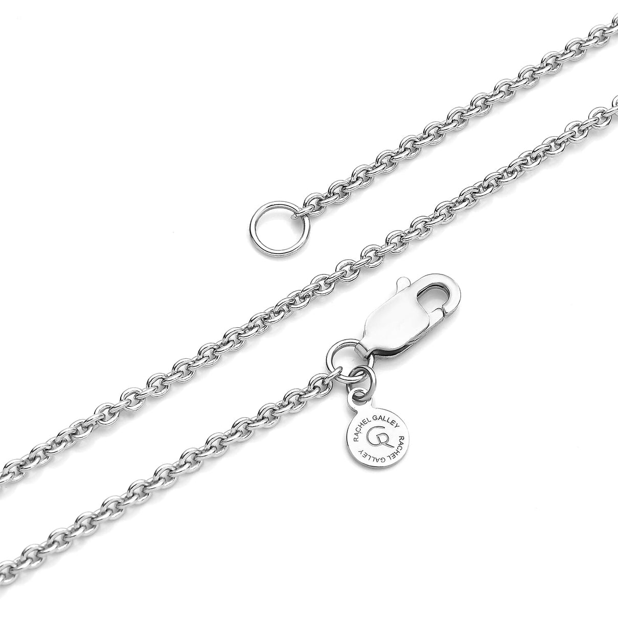 RACHEL GALLEY Rhodium Overlay Sterling Silver Cable Necklace with Lobster Clasp (Size - 16) 3886383 1