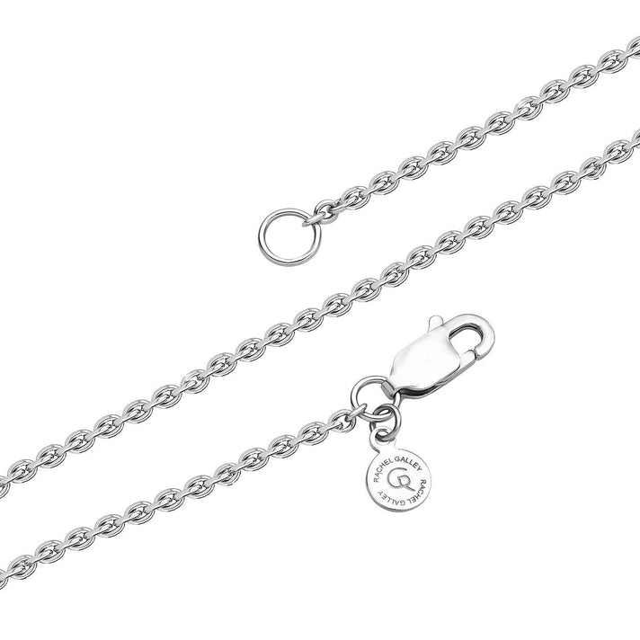 RACHEL GALLEY Rhodium Overlay Sterling Silver Cable Necklace with Lobster Clasp (Size - 36/30/24/18), Silver Wt. 8.03 Gms 3886389 2