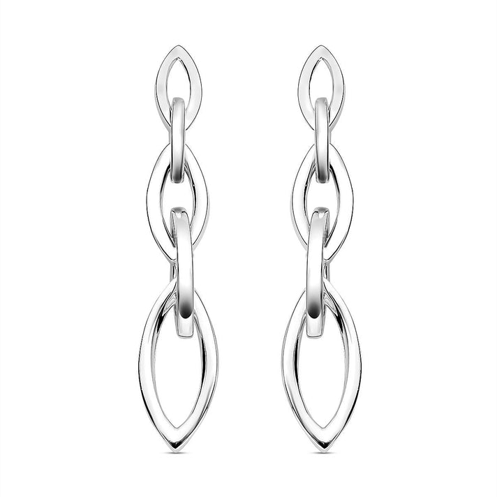 RACHEL GALLEY Rhodium Overlay Sterling Silver Dangling Earrings (With Push Back) 3675021 1