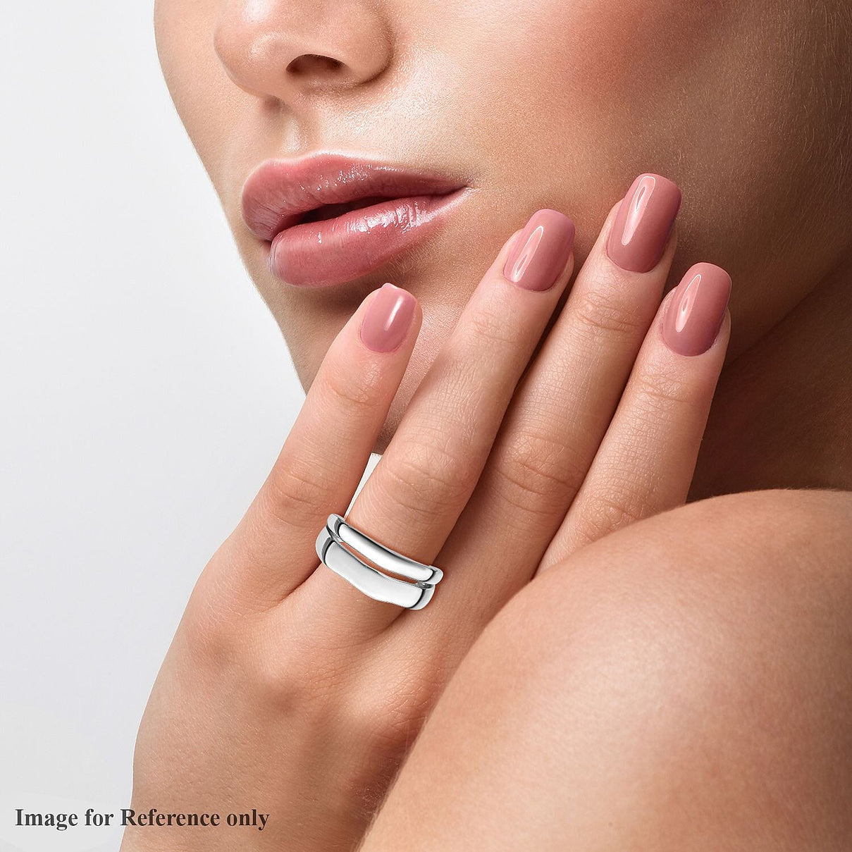 RACHEL GALLEY - Rhodium Overlay Sterling Silver Dual Band Ring 3891124 3