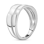 RACHEL GALLEY - Rhodium Overlay Sterling Silver Dual Band Ring