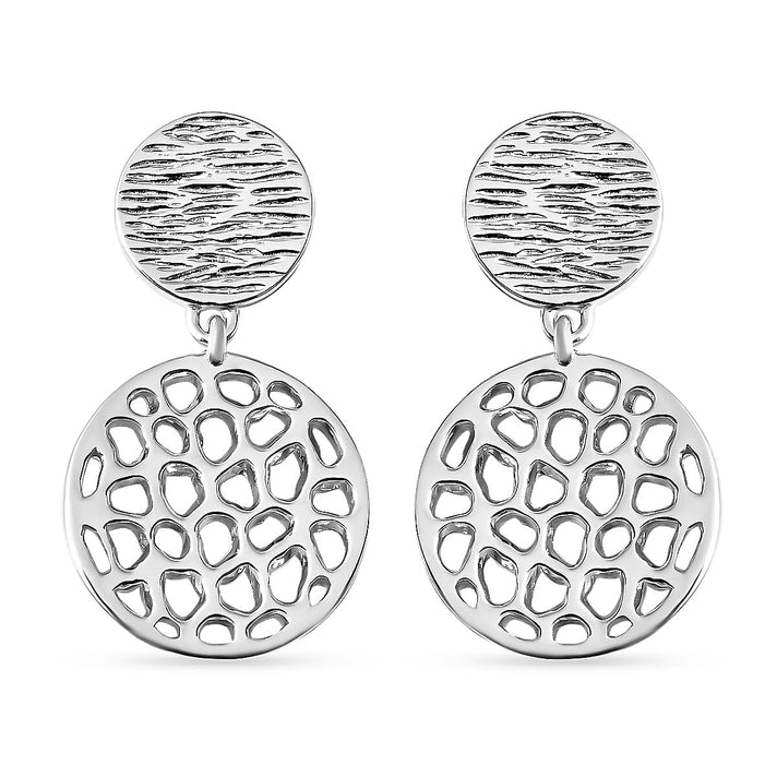 RACHEL GALLEY Rhodium Overlay Sterling Silver Earrings (with Push Back),  Silver Wt. 6.44 Gms 2627415 1