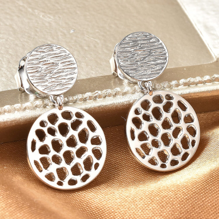 RACHEL GALLEY Rhodium Overlay Sterling Silver Earrings (with Push Back),  Silver Wt. 6.44 Gms 2627415 2