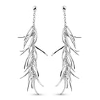 RACHEL GALLEY Rhodium Overlay Sterling Silver Earrings (with Push Back), Silver Wt. 13.09 Gms