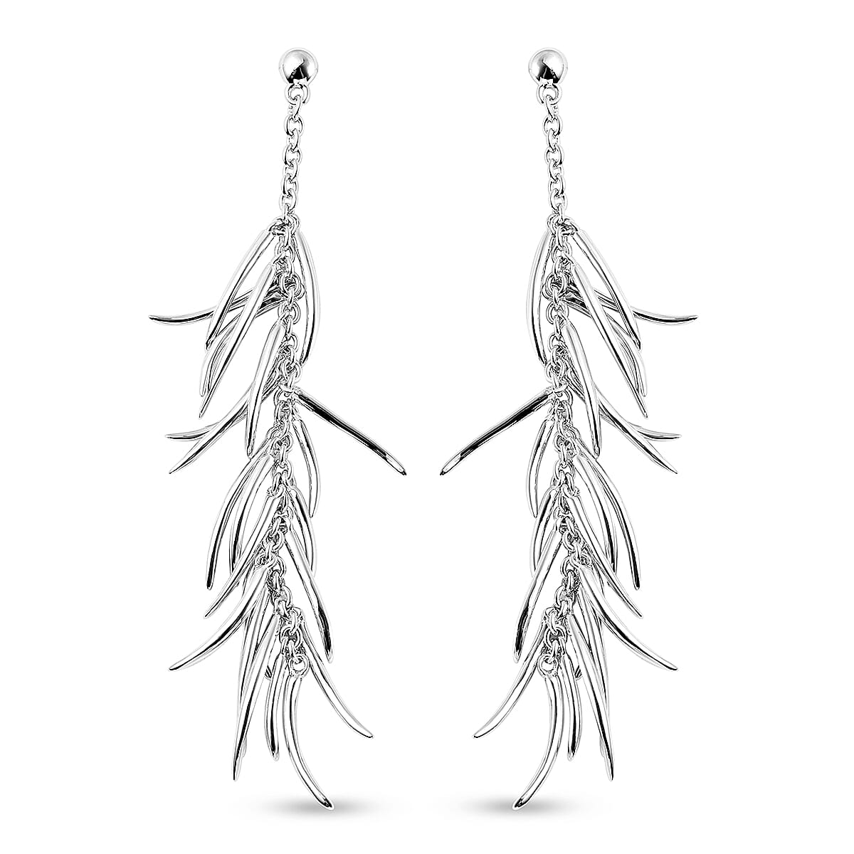 RACHEL GALLEY Rhodium Overlay Sterling Silver Earrings (with Push Back), Silver Wt. 13.09 Gms 2691555 0